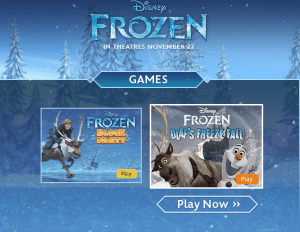 Frozen-games-website