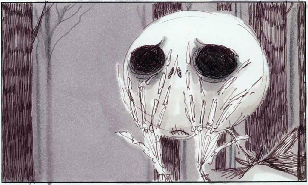Concept art for The Nightmare Before Christmas, by Tim Burton