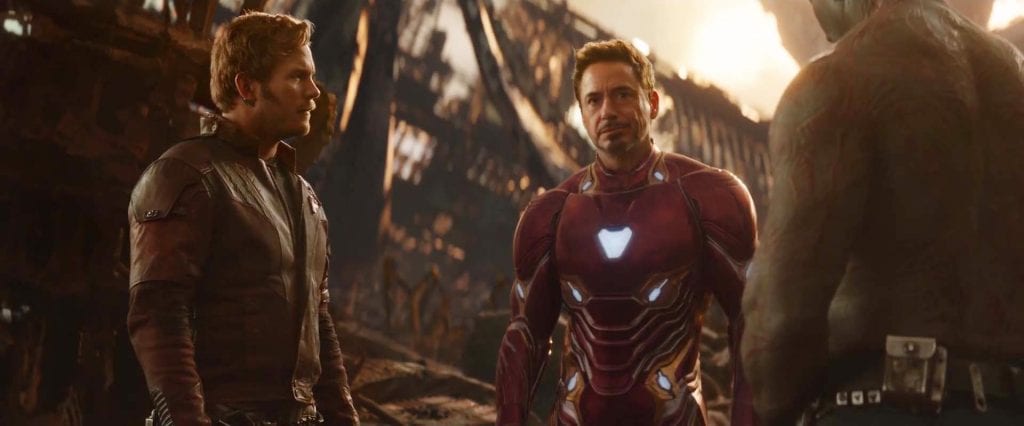 Star-Lord and Iron Man have a lighter moment in Avengers: Infinity War