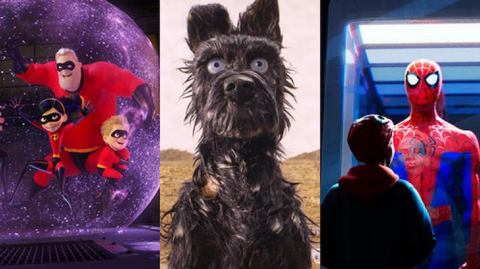 Incredibles 2, Isle of Dogs, Spider-Man: Into the Spider-Verse 