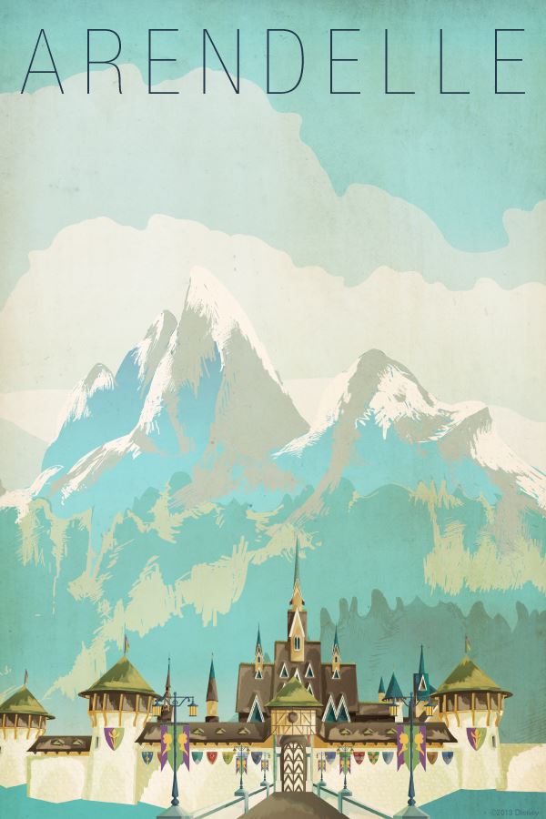 Frozen-Arendelle-vintage-travel-poster
