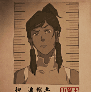 Also my favorite: Korra's mugshot.  Seriously, this show has the best female characters.